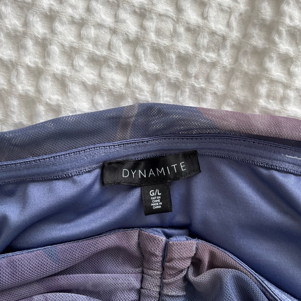 Dynamite Purple Ruched Tube Top - Picture 2 of 2